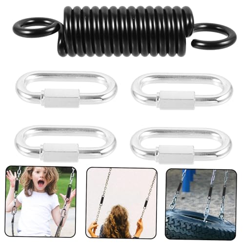 1set Hammock Chair Swing Spring Set Heavy Duty Metal Spring Accessory for Outdoor and Indoor Use Rotating Adapter for Porches Sandbags