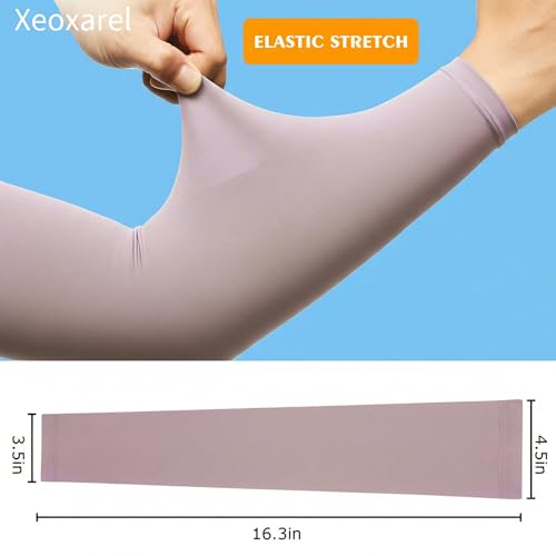 Xeoxarel Arm Sleeves for Men & Women (Available in 4 Pairs/12 Pairs) - color: 1 Pair Arm Sleeve - Lavender