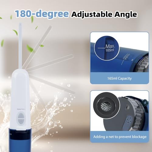 Hibbent Portable Bidet for Travel, High Pressure Handheld Electric Sprayer, Rechargeable Travel Bidet for Women & Men, Personal Hygiene Cleaning, Soothing Postpartum Care, Blue - color: Blue