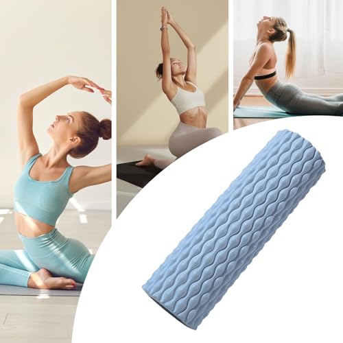 Sports Foam Roller - High-Density Muscle Massager, Deep Tissue Trigger tharapy | Ideal for Physical tharapy, Yoga Pilates and Exercise Recovery, Relieve Muscle Soreness and Improve Flexibility - color: Blue