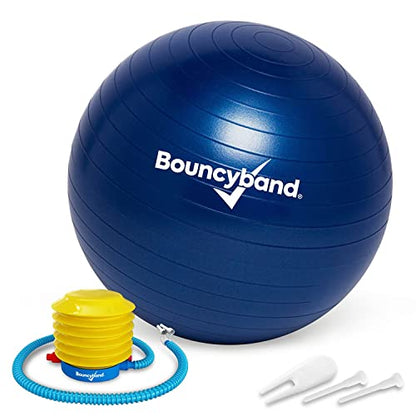 Bouncyband Balance Ball – Create Flexible Seating to Improve Focus at School, Office, or Home with This No-Roll Weighted Ball - color: Dark Blue, size: Small (Pack of 1)
