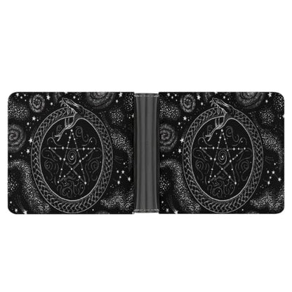 Mandala Moon Phase Bifold Wallet 4.6x3.7 Inch,Slim Compact Folding Wallet with Card Slots And Cash Pocket Lightweight Wallet for Everyday Carry Travel Business - color: Mandala Moon Phase