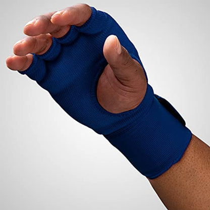 Hayabusa Quick Gel Boxing Hand Wrap Gloves - color: Blue, size: Large