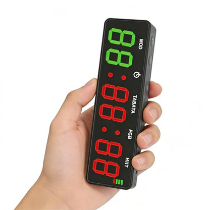LICAEVEY Gym Timer Clock, Magnetic Rechargeable Interval Timer with Stopwatch, Portable Workout for Home Gym, Boxing, Fitness Training
