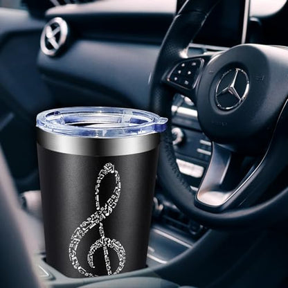 Fufandi Music Lover Gifts for Men Male, Him, Music Teacher Gift - Gifts for Musical Lovers, Musician Tumbler Gift - Tumbler Cup 20oz - color: Music Life Black