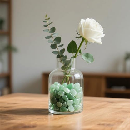 Aquarium Gravel 0.96LB Succulent Rocks Natural Pebbles Vase Filler Home Fish Tank Decor Crushed Stones Quartz Tumbled Polished Bulk - Green Aventurine - color: Green Aventurine