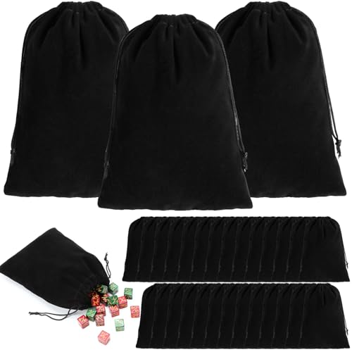 100 Pcs Black Velvet Drawstring Bags, Velvet Jewelry Pouches Soft Black Gift Packaging Bags for Dices, Watches, Earrings, Coins Storage, Reusable Wedding Party Favor Pouches (4 x 6 Inch) - size: 4 x 6 Inch