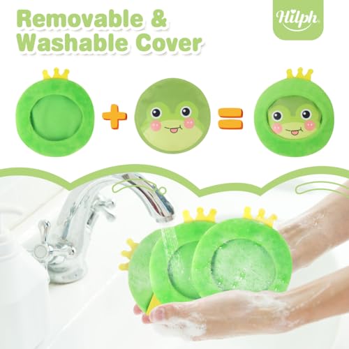 Hilph Kids Ice Packs for Boo Boos, Reuable Kids Hot Cold Packs with Cover and Handheld Straps for Pain Relief, Toddler Animal Ice Packs for Bumps, Swelling, Wisdom Teeth (3 Frogs) - style: D-3 Sleeve Frogs