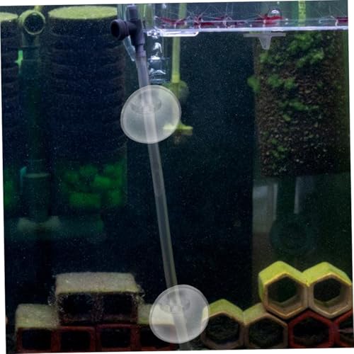 Toddmomy 30pcs Aquarium Oxygen Tubing Clips with Suction Cups, Soft Airline Tube Holders for Fish Tank Air Pump Accessories, Practical Hose Clamps for Aquarium Oxygen Tubes