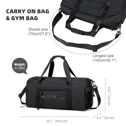 ARCTIC HUNTER AH Small Gym Bag Duffel Bag for Men Women with Shoe Compartment Ideal for Sports,Travel,and Overnight Trips, Athletic Gear Workout Weekender Bags, Black - style: Duffel Bag
