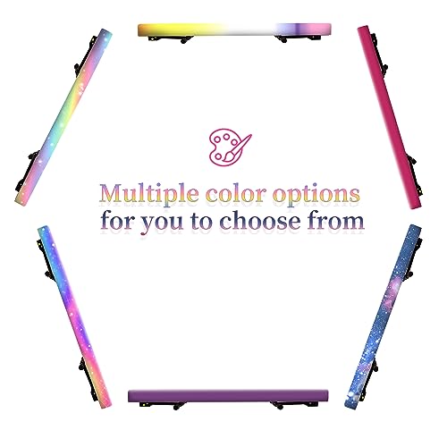 EL&IT·Wings 8FT Gymnastic Balance Beam for Kids, Adjustable Balance Beam with Leg, High and Low Level Floor Beam, Gymnastics Equipment for Home and Gym Center, Colorful