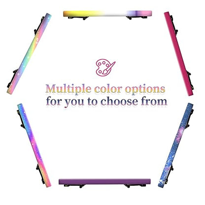 EL&IT·Wings 8FT Gymnastic Balance Beam for Kids, Adjustable Balance Beam with Leg, High and Low Level Floor Beam, Gymnastics Equipment for Home and Gym Center, Colorful