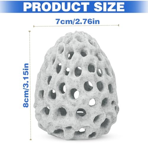 HINGTAI Shrimp Dome Hide Betta Habitat Fish Tank Tunnel with Suction Cup Aquarium Fish Cave Hideout Ornament Accessories for Shrimp Guppy Hiding Resting White - color: White