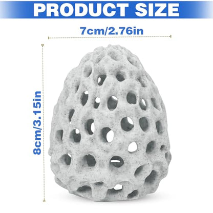 HINGTAI Shrimp Dome Hide Betta Habitat Fish Tank Tunnel with Suction Cup Aquarium Fish Cave Hideout Ornament Accessories for Shrimp Guppy Hiding Resting White - color: White