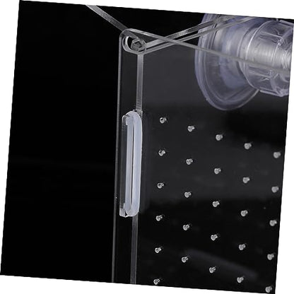 LIOOBO Modern Fish Tank Isolation Box Acrylic Fish Breeding Tank for Betta Guppy Suction Cups and Divider