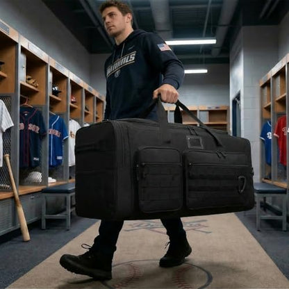 135L Large Duffle Bag, Heavy Duty Duffle Bag for Travel, Extra Large Sports Gym Equipment Bag for Soccer Baseball Basketball Hockey Football, Black - color: Black