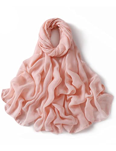 Txameru Women's Viscose Cotton Hijab Scarf - color: Pink
