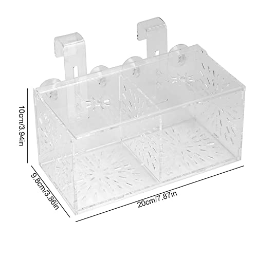 Fish Isolation Box for Aquarium,Fish Breeding Box, Acrylic Transparent Fish Tank for Tank Anemone Aquarium Hatchery Incubator Holder Breeder Quarantine Breeding Isolation Box (20CM*10CM*10CM)