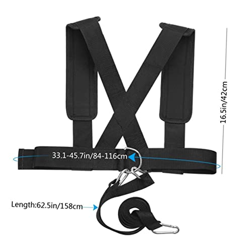 Toddmomy 2pcs Resistance Running Belt with Metal Buckles Padded Shoulder Straps for Strength Training Speed Improvement Outdoor Sled and Tire Pulling Fitness Harness