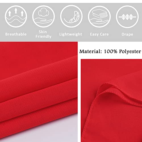 Ladiery Chiffon Shawl Wraps for Women Evening Dresses, Elegant Soft Sheer Shawls for formal dressy Bride Wedding - color: Red(1)