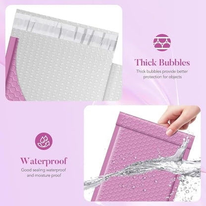 Fuxury Bubble Mailers 6x10 Inch Padded Envelopes 100 Pack Usable Size 6x9" | Self Seal Bubble Envelopes Strong Adhesion Padded Mailers Shipping Bag for Mailing Jewelry Small Business,Pinkish Purple #0 - color: Pinkish Purple, size: 6x10" 100PC