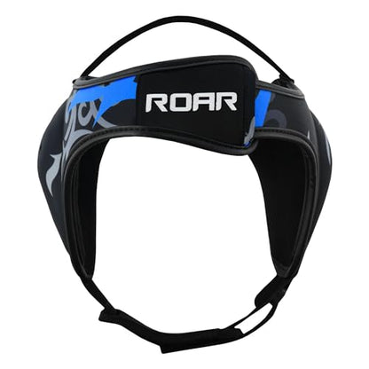 ROAR-INT Wrestling Headgear Men BJJ Ear Guard Protection MMA Grappling Cauliflower Helmet - color: Eagle-Blue (Pack-1)