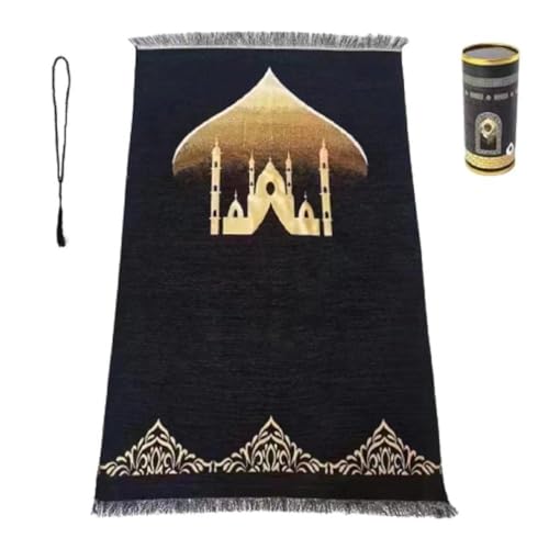 Compact Pocket Mat Box Portable for Prayer Muslims Islamic Prayer Mats Prayer Rug Gift Package with Rosary Beads Prayer Mat Travel Blanket