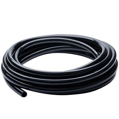 Black Vinyl Tubing 3/8” id - 10 Ft PVC Flexible Plastic Irrigation Hose | Hybrid Hose Transfer Water Air Oil for Pond Fountain Garden, Non-toxic and BPA free - size: ID 3/8 INCH, style: 10 Feet