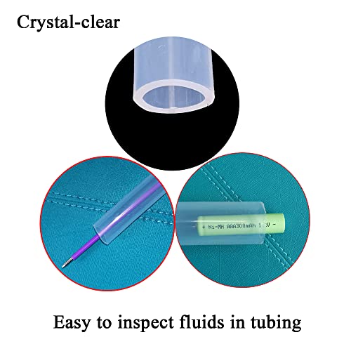 Silicone Tubing 1/8'(3mm) ID x 3/16'(5mm) OD 10ft(3m) Length Silicone Rubber Tube Air Hose for Gas Liquid Pump Transfer Clear - size: 3/16' x 1/8' x 10ft