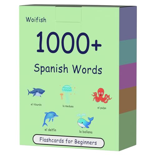 1000 Common Spanish Words Flash Cards Flashcards for Beginners