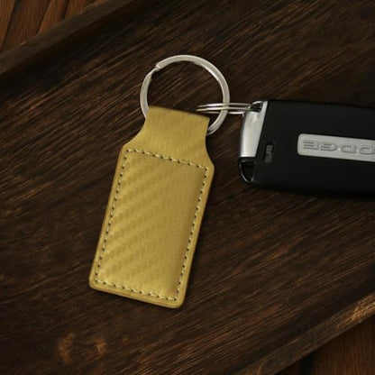 LaserGram Rectangle Keychain, Allah 2, Personalized Engraving Included (Carbon Fiber Gold) - color: Carbon Fiber Gold