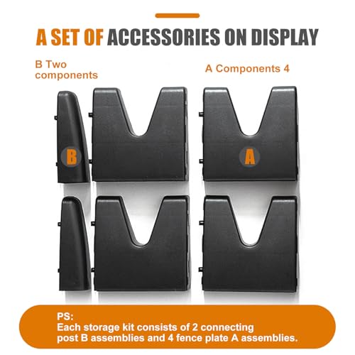 6 PCS Car Multifunctional Trunk Holder, PP Stable Structure Trunk Cargo Fixing Divider Organizer, Small and Portable Quick Installation Accessories, Suitable for Most Cars SUVs Trucks (Black)
