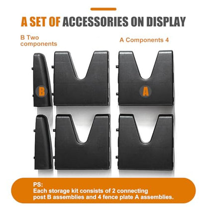6 PCS Car Multifunctional Trunk Holder, PP Stable Structure Trunk Cargo Fixing Divider Organizer, Small and Portable Quick Installation Accessories, Suitable for Most Cars SUVs Trucks (Black)
