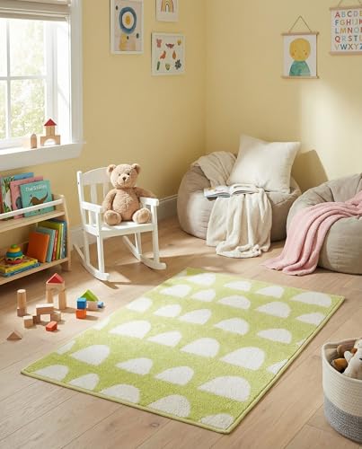 Rugs.com - Whimsy Kids Rug – 2' 2 x 3' 1 Pastel Green Easy-Clean Stain-Resistant Rug – Perfect for Entryways, Bathrooms, and Playrooms - color: Pastel Green, size: 2'2" x 3'1" (Rectangular)