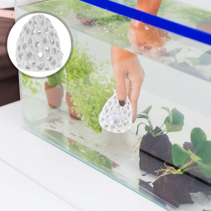 WOONEKY Shrimp Hideout Aquarium Cave with Multiple Holes Hollow Coral Rock Breeding Shelter Fish Tank Decoration for Freshwater Shrimp and Betta Fish
