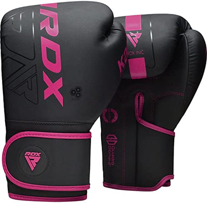 RDX Women Boxing Gloves, Pro Training Sparring, Maya Hide Leather, Muay Thai MMA Kickboxing, Adult, Heavy Punching Bag Focus Mitts Pads Workout, Ventilated Palm, Multi Layered, 8 10 12 14 16 Oz - size: 14OZ