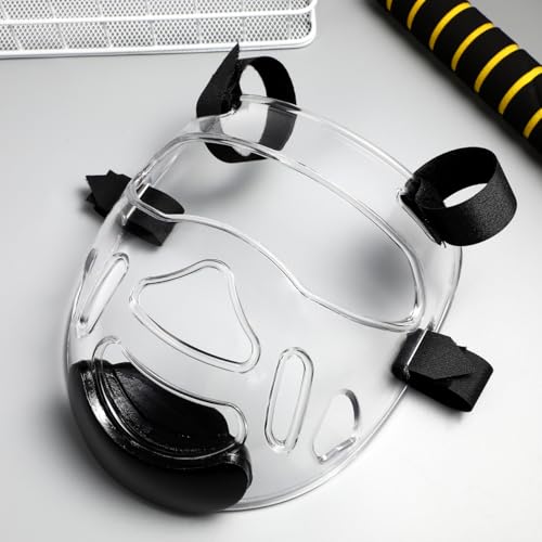 Taekwondo mask Removable Arts Headgear Fight Headgear Detachable Face Protector Sparring Boxing Helmet Hockey Visor Man Tempered Plastic Boxing Supplies Hanging