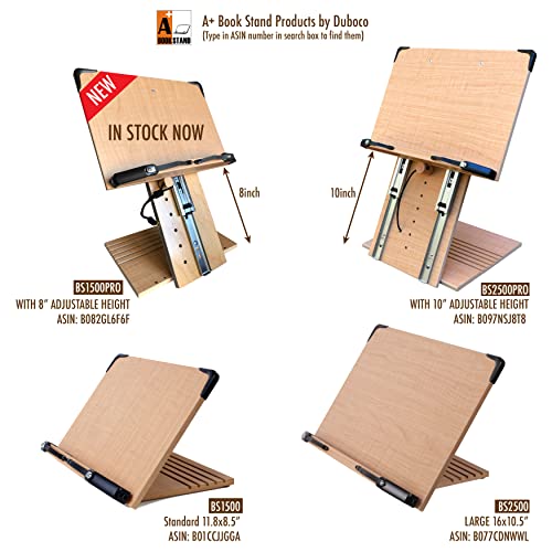 BS2500 Large 16x10.5 Portable Adjustable Foldable Bookstand Holder for Reading Hands Free Large Thick Heavy Textbooks Cookbooks Tablets - size: Large 16"x10.5"