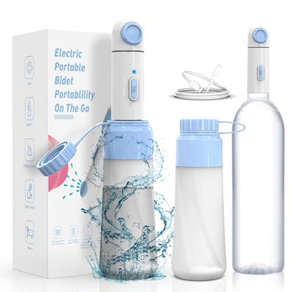 Portable Bidet for Travel – 350ml High Pressure Handheld Electric Portable Bidet - IPX7 Waterproof, Pocket-Sized Rechargeable Travel Budet Bottle for Women, Men & Baby - Personal Hygiene Cleaning