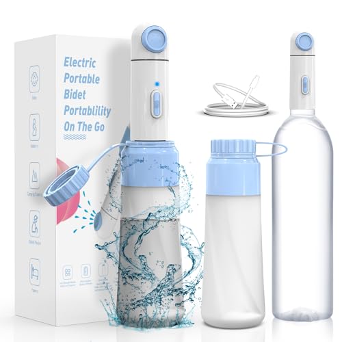 Portable Bidet for Travel – 350ml High Pressure Handheld Electric Portable Bidet - IPX7 Waterproof, Pocket-Sized Rechargeable Travel Budet Bottle for Women, Men & Baby - Personal Hygiene Cleaning