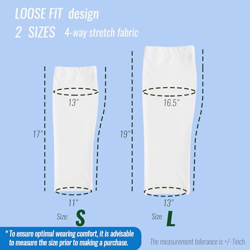 UPF 50+ Sun Protection Arm Sleeves Elastic band Adjustable Cuff Loose Fit Non-Sticky Airflow Friendly Outdoor - color: White, size: Small