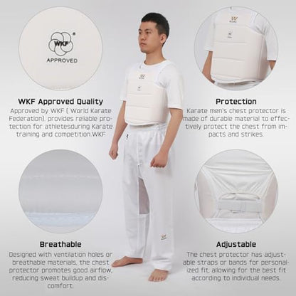 Wesing Professional Karate WKF Approved Men Chest Protector - size: Large