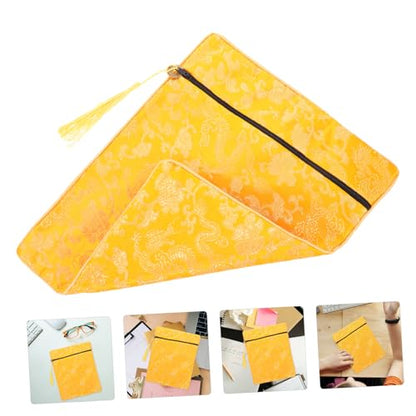 FRCOLOR Book Carrying Bag Bag Quran Cover Bible Protective Silk Fabric Storage for Clothes Wallet Wedding Purse