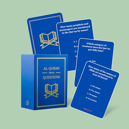 Al-Qu'ran Trivia Cards | Islamic Trivia Card Games | Premium Quality | Magnetic Box | Islamic Gifts for Muslims - style: Al-Quran Trivia