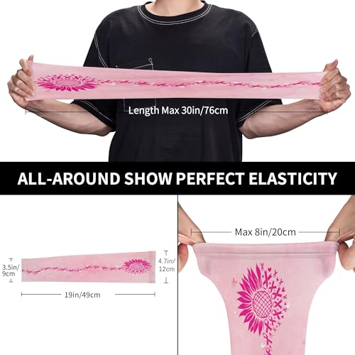 Arm Sleeves Outdoor Garden Sports Cooling Sun Sleeve for Women Men Farm - color: Breast Cancer