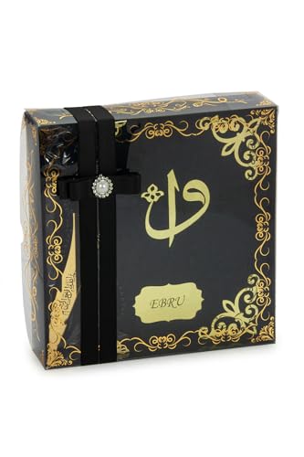 SODEF Personalized Quran Set with Shawl, Prayer Beads, and Zikirmatik - Black