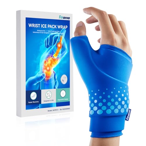 Thumb & Wrist Ice Pack Wrap, Thickened Ice Gel Pad, Ergonomic Fit, Long Lasting Cold & Warm for Carpal Tunnel Relief, Arthritis, Computer Overuse Injuries, Post-Surgery, Post-Workout, Size S/M - size: S/M, style: Blue