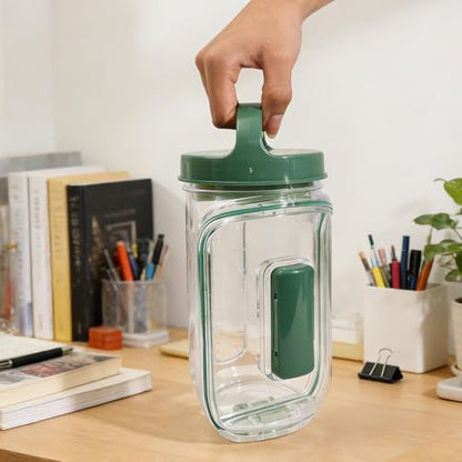 Portable Plastic Salad Case Container with Leak Proof Oats Container Reusable Keep It Fresh Vegetable Storage Box (Cylindrical) - color: Cylindrical