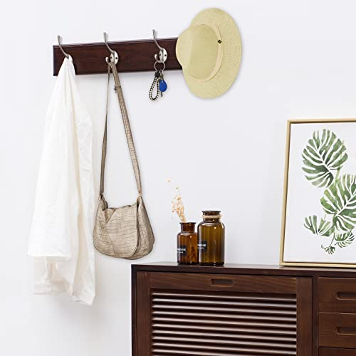 30 Pack Heavy Duty Silvery Dual Coat Hooks for Coat, Bag, Scarf, Hat | Coat Hooks Wall Mounted with 60 Screws Retro Double Hooks Utility Hooks for Towel, Key, Cap, Cup - color: 30 Pcs Silvery