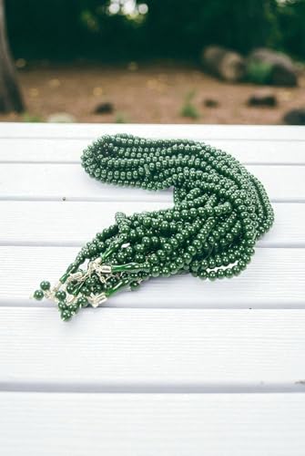 ihvan online, Tasbih Prayer Beads 99, Pack of 10, Muslim Prayer Bead, Islamic Rosary Bead, Dhikr, Tasbeeh Bulk, Misbaha, Masbaha, Tespih, Islamic Gift for Ramadan & Mawlid & Hajj Umrah - color: Dark Green